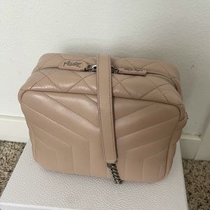YSL Saint Laurent Small Loulou Bowling Bag in Blush Pink
